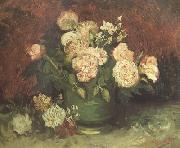 Vincent Van Gogh Bowl wtih Peonies and Roses (nn04) oil painting picture wholesale